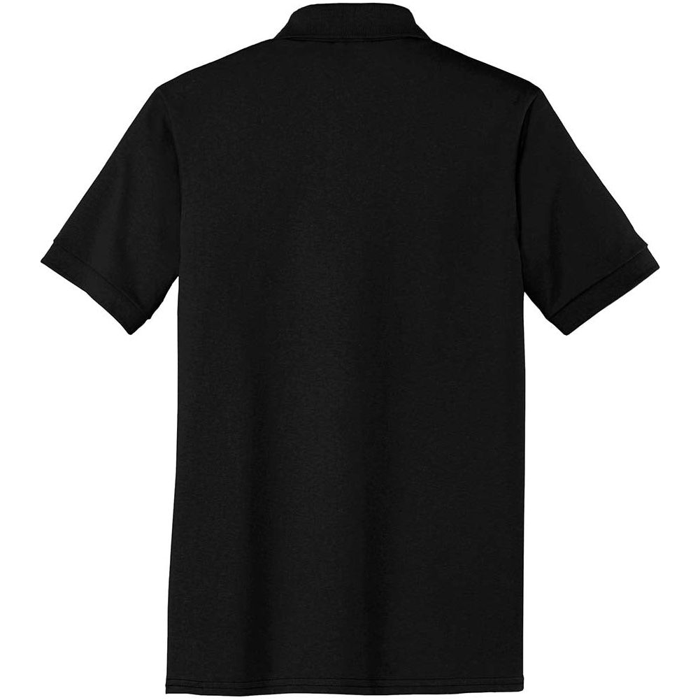 Men's Tall 5.5 - Ounce Jersey Knit Polo Jet Black Large Tall Polos/Knits