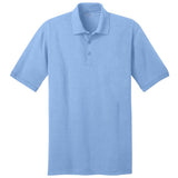 Men's Tall 5.5 - Ounce Jersey Knit Polo Light Blue Large Tall Polos/Knits