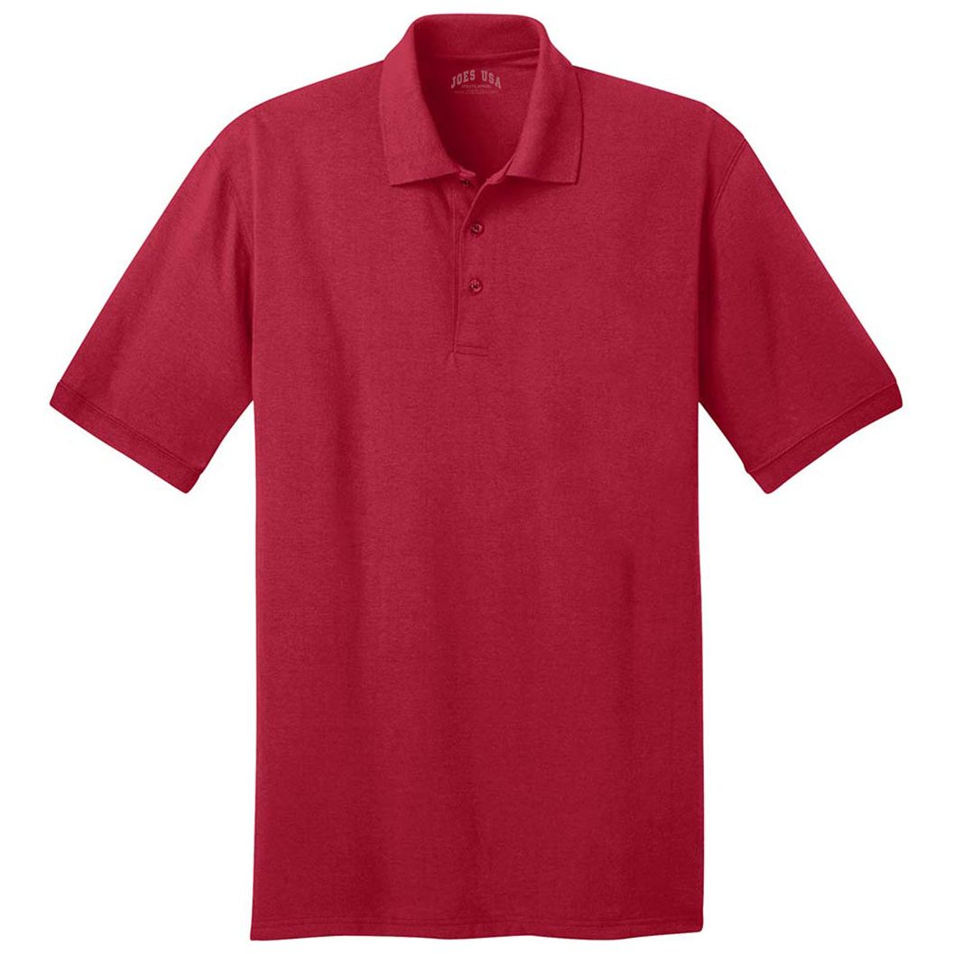 Men's Tall 5.5 - Ounce Jersey Knit Polo Red Large Tall Polos/Knits