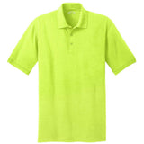 Men's Tall 5.5 - Ounce Jersey Knit Polo Safety Green (50/50 Cotton Poly) Large Tall Polos/Knits