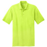 Men's Tall 5.5 - Ounce Jersey Knit Polo Safety Green (50/50 Cotton Poly) Large Tall Polos/Knits