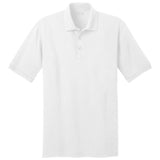 Men's Tall 5.5 - Ounce Jersey Knit Polo White Large Tall Polos/Knits