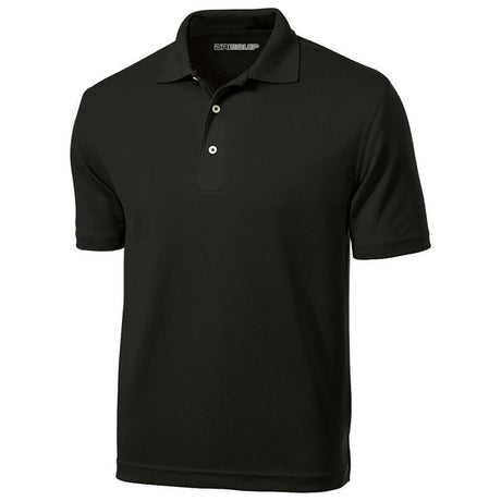 Men's Tall Dri - Mesh Polo Black Large Tall Polos/Knits