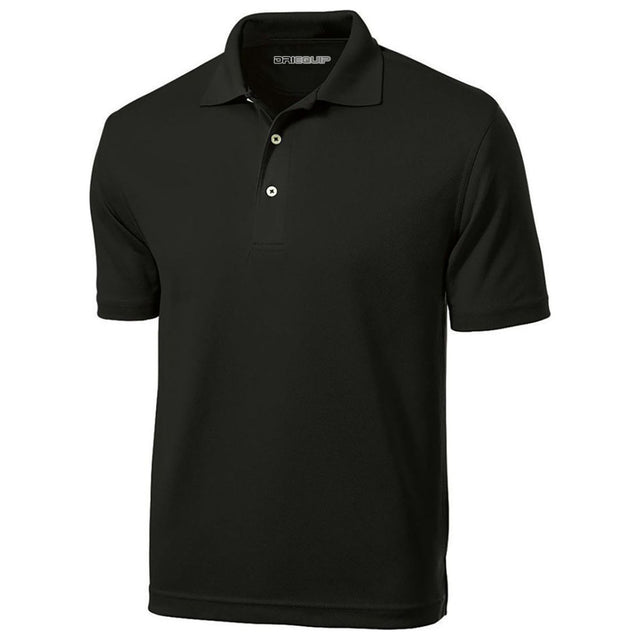 Men's Tall Dri - Mesh Polo Black Large Tall Polos/Knits