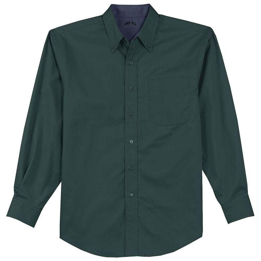 Joe's USA Men's Tall Long Sleeve Button Up Dress Shirt Dark Green/ Navy / 3X-Large Tall Joe's USA Men's Tall Long Sleeve Button Up Dress Shirt Dark Green/ Navy / 3X-Large Tall