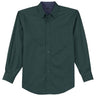 Men's Tall Long Sleeve Easy Care Shirt Dark Green/ Navy Large Tall