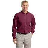 Men's Tall Long Sleeve Easy Care Shirt Light Blue/ Light Stone Large Tall