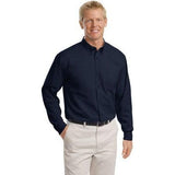 Men's Tall Long Sleeve Easy Care Shirt Light Blue/ Light Stone Large Tall