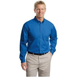 Men's Tall Long Sleeve Easy Care Shirt Light Blue/ Light Stone Large Tall