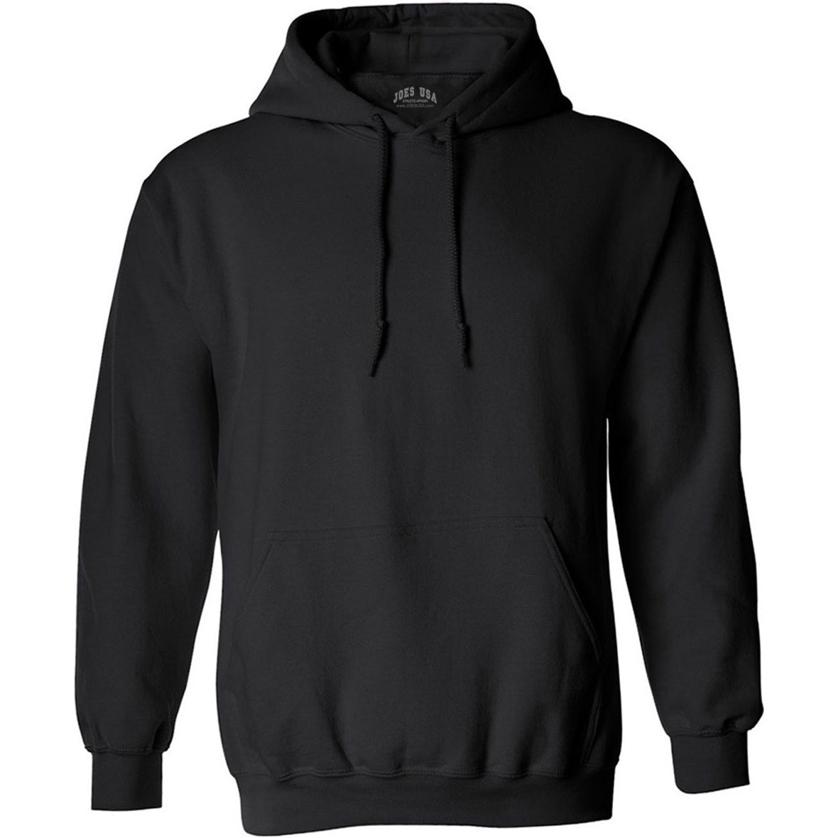 Men's Tall Pullover Hooded Sweatshirt Large Tall Jet Black Sweatshirts
