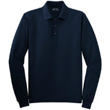 Mens Tall Silk Touch Long Sleeve Polo Large Tall Navy Polos/Knits