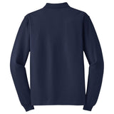 Mens Tall Silk Touch Long Sleeve Polo Large Tall Navy Polos/Knits