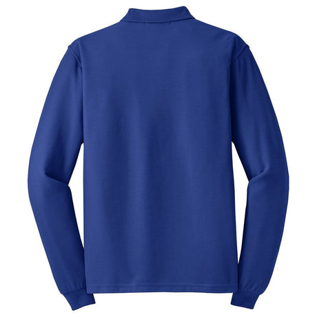 Mens Tall Silk Touch Long Sleeve Polo Large Tall Royal Polos/Knits