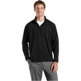 Mens Tall Sport - Wick Stretch 1/2 - Zip Pullover 4X - Large Tall Black