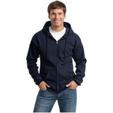 Mens Tall Ultimate Full - Zip Hooded Sweatshirt Large Tall Navy Zip Hoodies