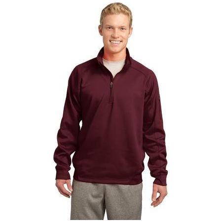Mens Tech Fleece 1/4 - Zip Pullover 4X - Large Maroon
