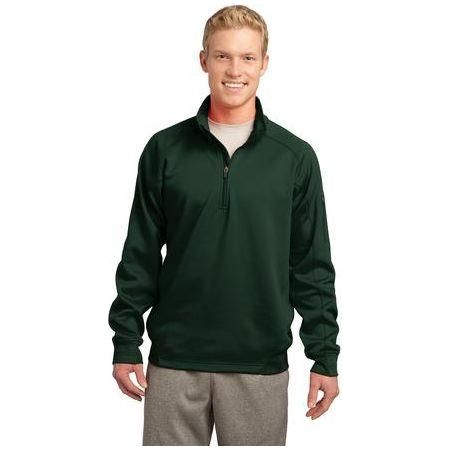 Mens Tech Fleece 1/4 - Zip Pullover Medium Forest Green