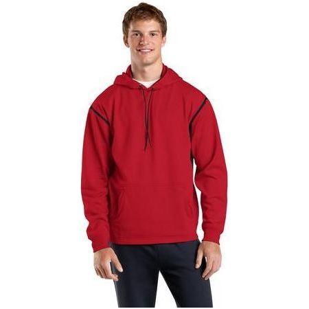 Mens Tech Fleece Hooded Sweatshirt True Red/Black 4X - Large Sweatshirts