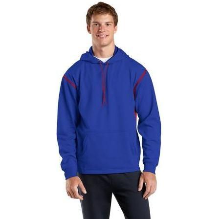 Mens Tech Fleece Hooded Sweatshirt True Royal/True Red X - Large Sweatshirts