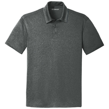 Mens Trace Heather Moisture Wicking Golf Polos in Sizes: XS - 4XL X - Small Charcoal Heather Polos/Knits