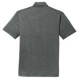 Mens Trace Heather Moisture Wicking Golf Polos in Sizes: XS - 4XL X - Small Charcoal Heather Polos/Knits