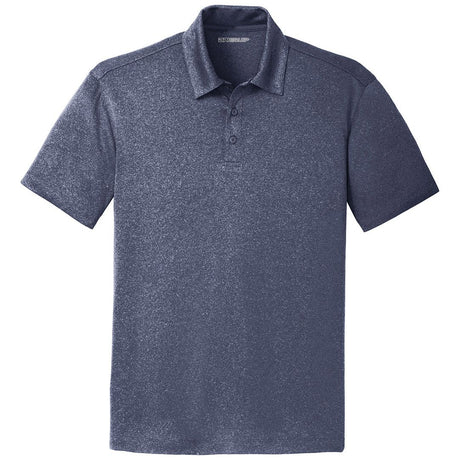Mens Trace Heather Moisture Wicking Golf Polos in Sizes: XS - 4XL X - Small True Navy Heather Polos/Knits