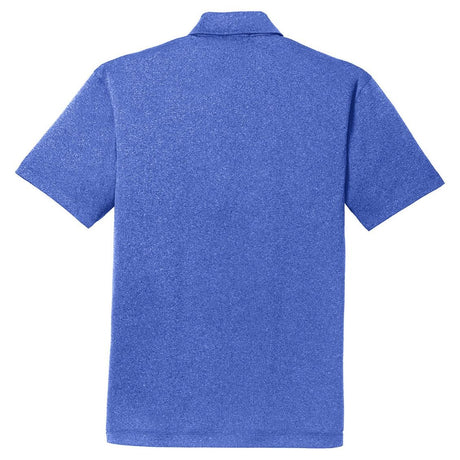 Mens Trace Heather Moisture Wicking Golf Polos in Sizes: XS - 4XL X - Small True Royal Heather Polos/Knits