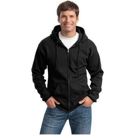 Mens Ultimate Full - Zip Hooded Sweatshirt Small Jet Black Zip Hoodies