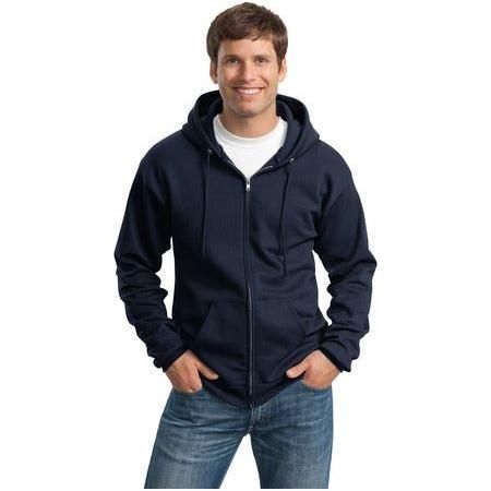 Mens Ultimate Full - Zip Hooded Sweatshirt Small Navy Zip Hoodies