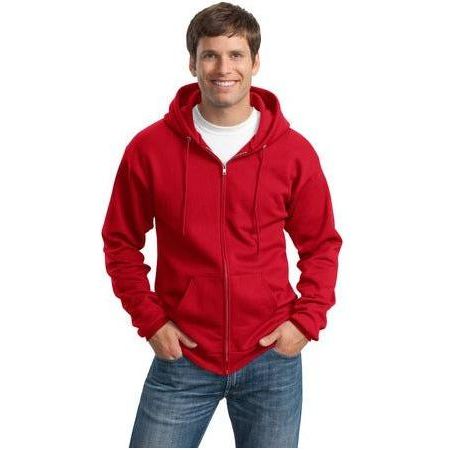 Mens Ultimate Full - Zip Hooded Sweatshirt Small Red Zip Hoodies