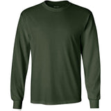 Mens Ultra Cotton 100% Cotton Long Sleeve T-Shirt Forest Green Small Long Sleeve T-Shirts