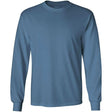 Mens Ultra Cotton 100% Cotton Long Sleeve T-Shirt Indigo Small Long Sleeve T-Shirts