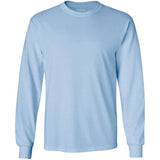 Mens Ultra Cotton 100% Cotton Long Sleeve T-Shirt Light Blue Small Long Sleeve T-Shirts