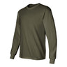 Mens Ultra Cotton 100% Cotton Long Sleeve T-Shirt Military Green Small Long Sleeve T-Shirts