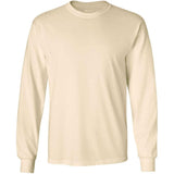 Mens Ultra Cotton 100% Cotton Long Sleeve T-Shirt Natural Small Long Sleeve T-Shirts