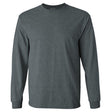 Mens Ultra Cotton 50/50 Cotton Poly Long Sleeve T-Shirt - Dark Heather Grey Dark Heather Grey Small Long Sleeve T-Shirts