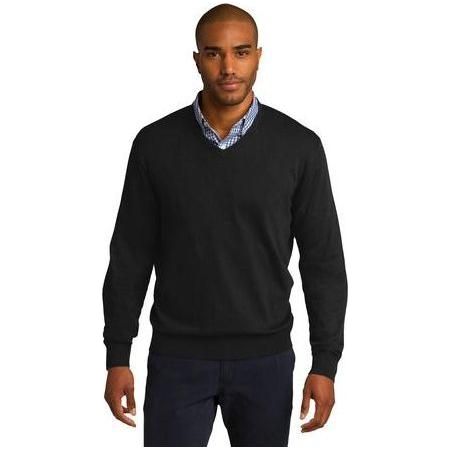 Men's V - Neck Sweater Black Medium