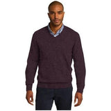 Men's V - Neck Sweater Charcoal Heather Grey 4X - Large
