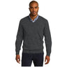 Men's V - Neck Sweater Charcoal Heather Grey X - Small