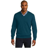 Men's V - Neck Sweater Medium Heather Grey 4X - Large