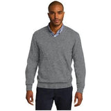 Men's V - Neck Sweater Medium Heather Grey 4X - Large