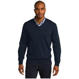 Men's V - Neck Sweater Navy Medium