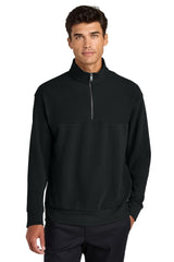 Mercer+Mettle ® Linear Texture 1/4 - Zip MM3040 - Mercer+Mettle MM3040 Deep Black XS Sweatshirts/Fleece