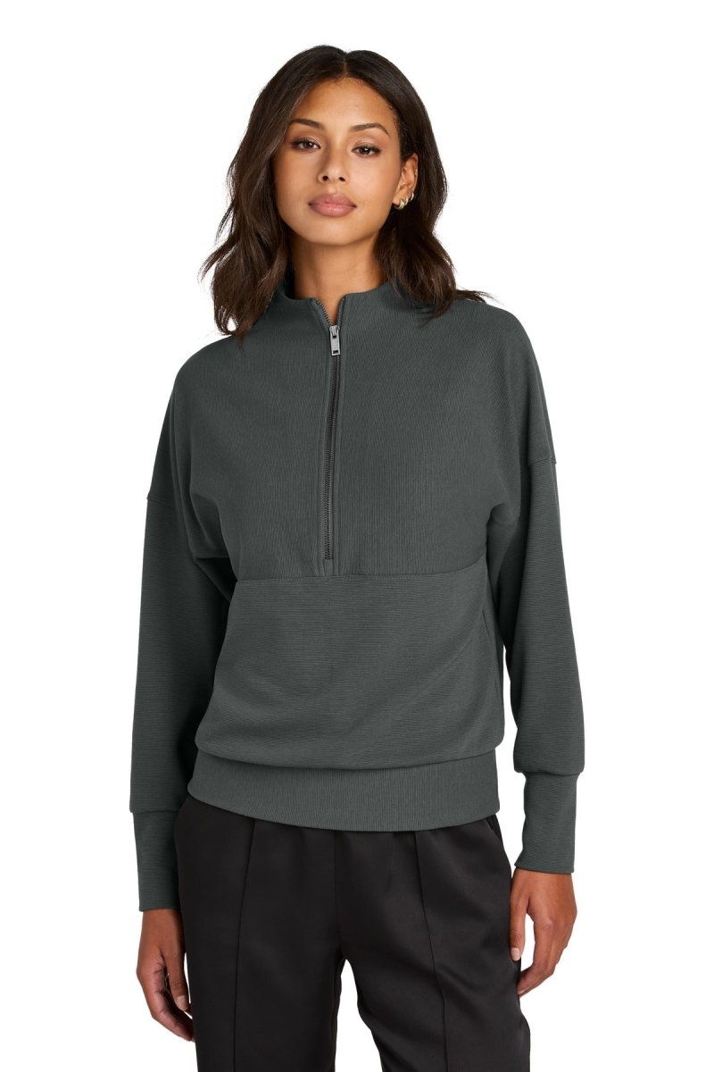 Mercer+Mettle ® Women's Linear Texture 1/4 - Zip MM3041 - Mercer+Mettle MM3041 Storm Grey XS Sweatshirts/Fleece