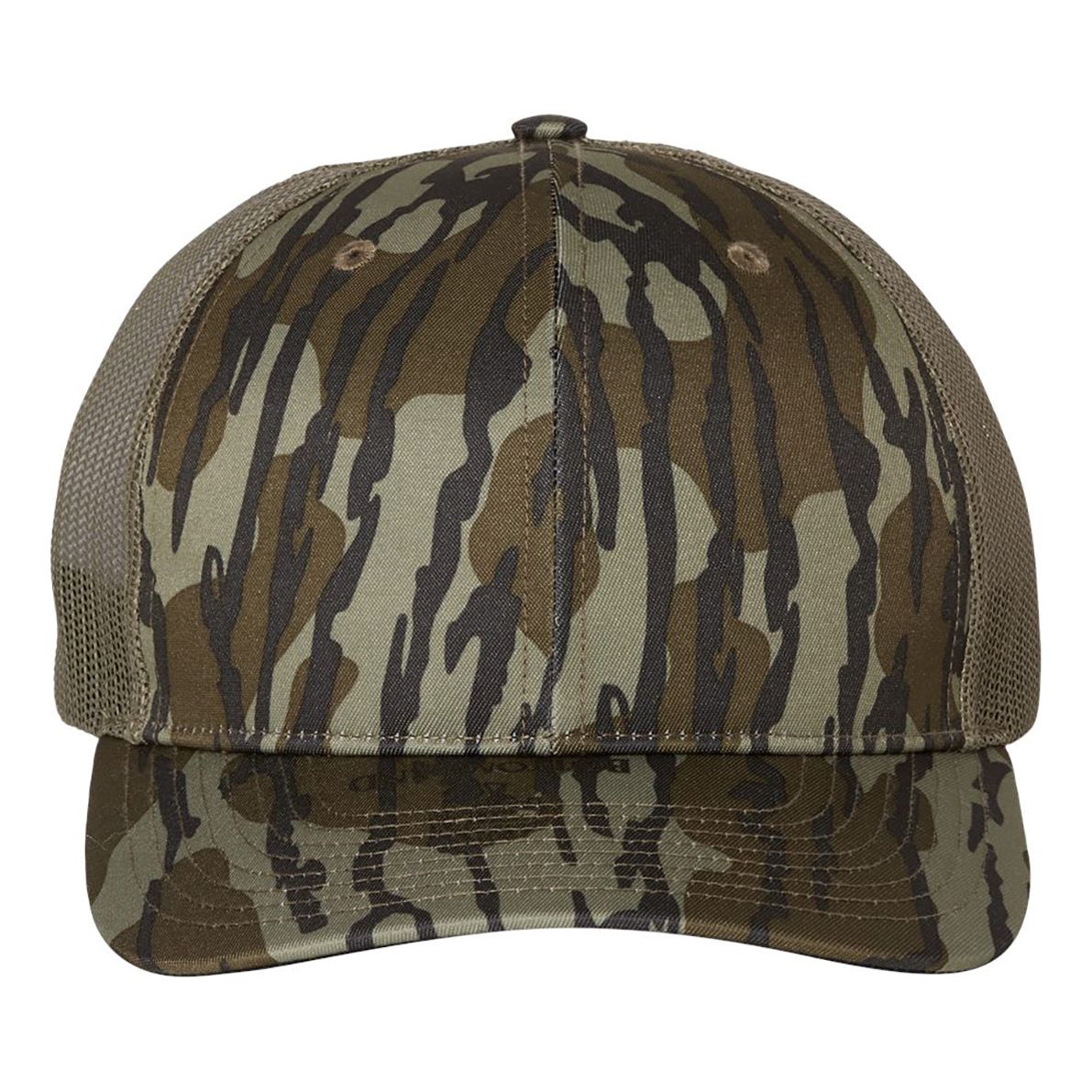 Richardson Printed Trucker Cap - Richardson 112P Caps Richardson Mossy Oak Bottomland/ Loden Adjustable