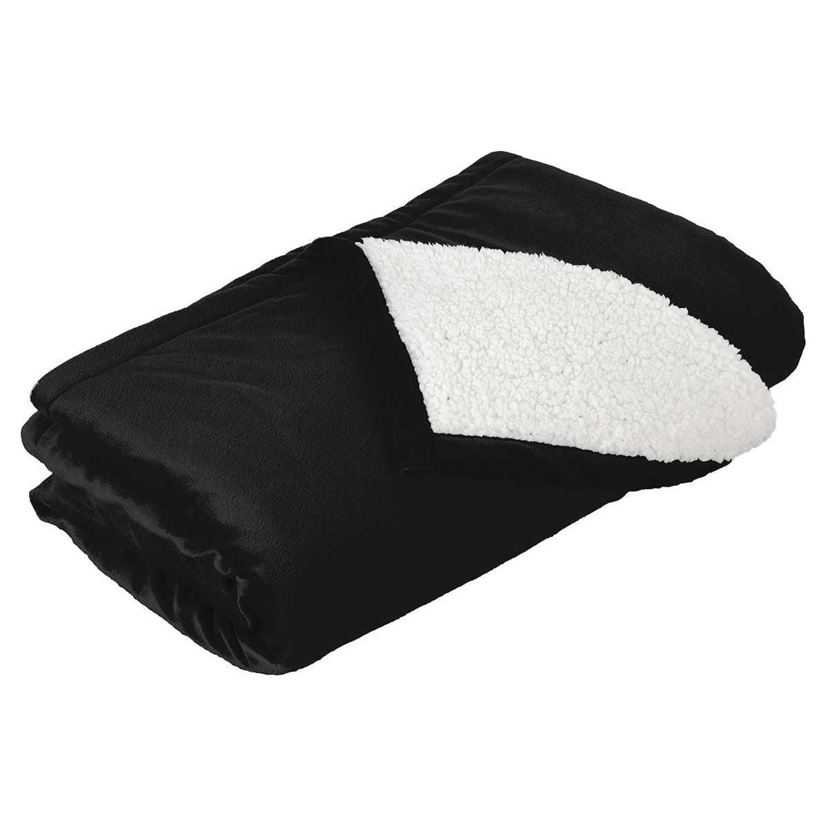 Mountain Lodge Sherpa Blanket Black