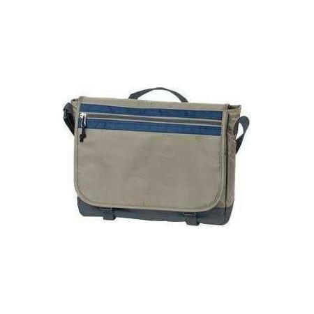Nailhead Messenger Coffee Cream/Cambridge Blue Messenger Bags