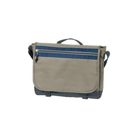 Nailhead Messenger Coffee Cream/Cambridge Blue Messenger Bags