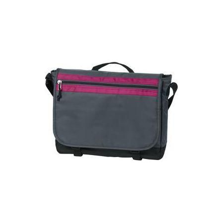 Nailhead Messenger Smoke Grey/Pop Raspberry Messenger Bags