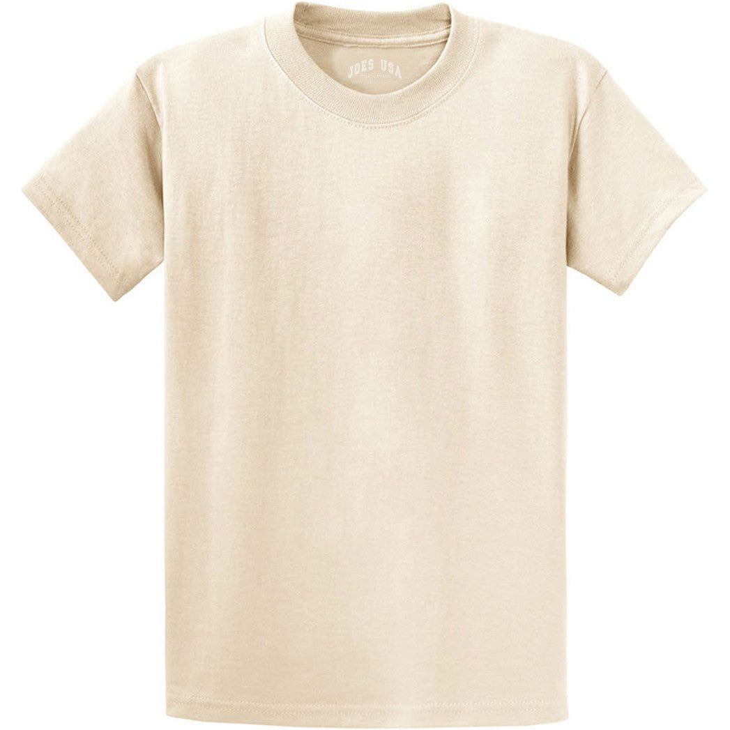 Men's Durable 100% Heavyweight Cotton T-Shirts in Regular, Big, and Tall Sizes Joe's USA Men's Apparel - Natural